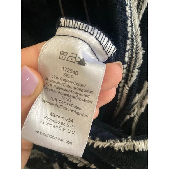 EUC Anthropologie Dolan Canovas Striped Cotton Blend Wide Leg Jumpsuit Navy S - Picture 14 of 15